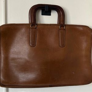 Vintage Coach Bonnie Cashin  Brown Leather Slim Briefcase Bag
Purse NYC